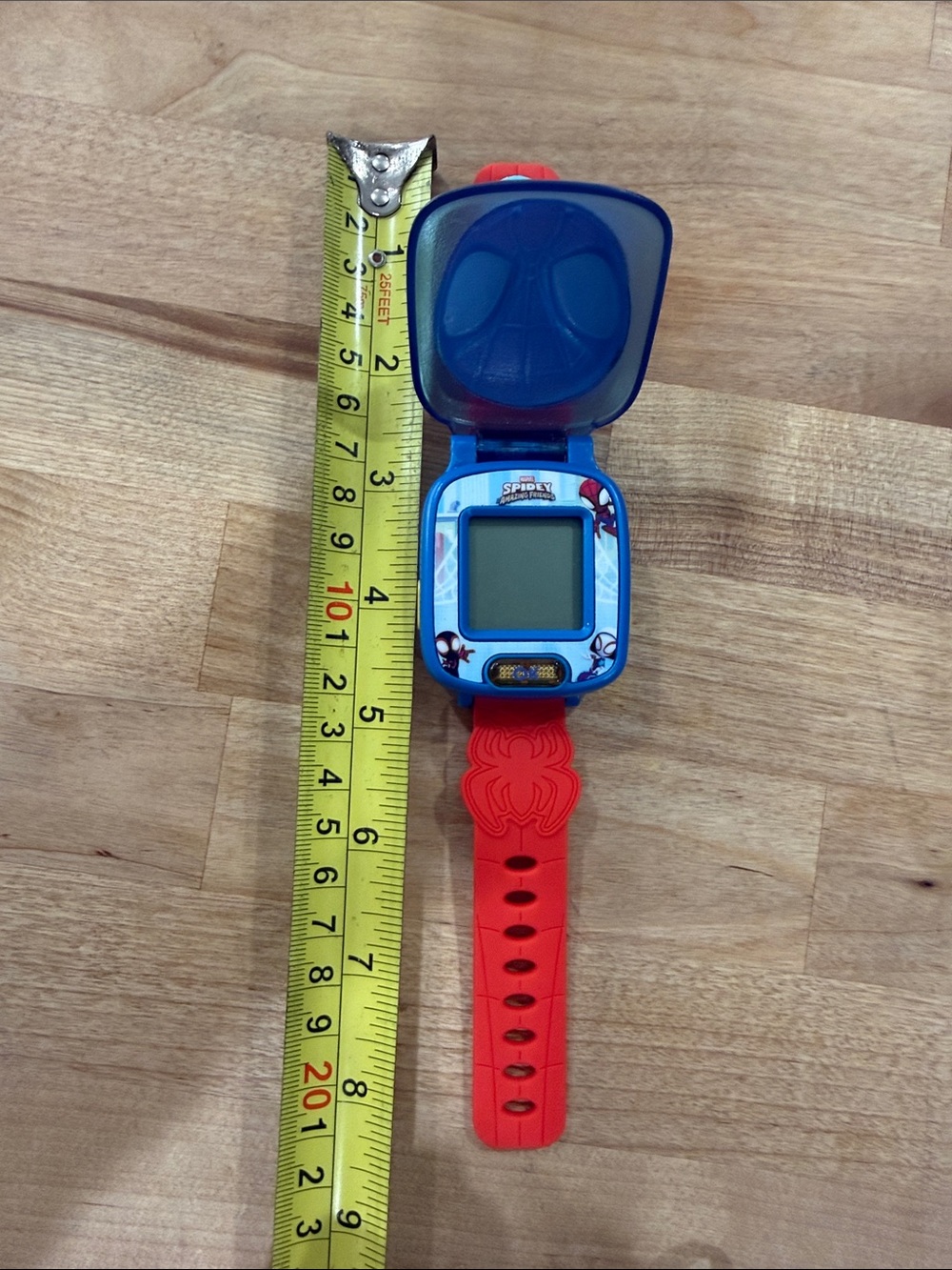 Spiderman Kids Flip-Cover VTech Digital Watch - Red and Blue